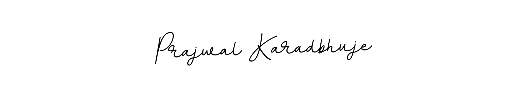 Create a beautiful signature design for name Prajwal Karadbhuje. With this signature (BallpointsItalic-DORy9) fonts, you can make a handwritten signature for free. Prajwal Karadbhuje signature style 11 images and pictures png