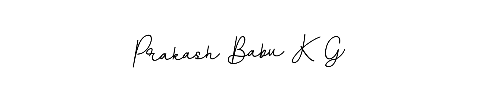 This is the best signature style for the Prakash Babu K G name. Also you like these signature font (BallpointsItalic-DORy9). Mix name signature. Prakash Babu K G signature style 11 images and pictures png