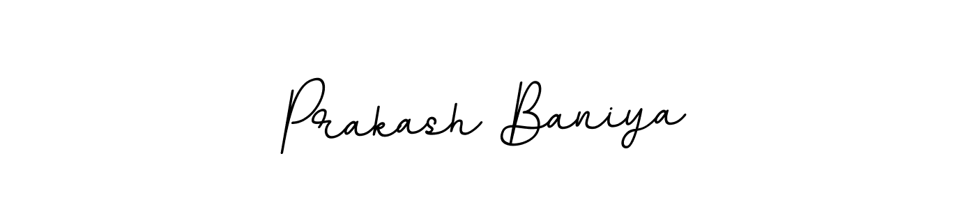 Use a signature maker to create a handwritten signature online. With this signature software, you can design (BallpointsItalic-DORy9) your own signature for name Prakash Baniya. Prakash Baniya signature style 11 images and pictures png