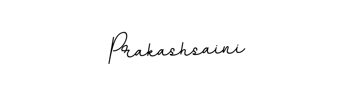 How to make Prakashsaini name signature. Use BallpointsItalic-DORy9 style for creating short signs online. This is the latest handwritten sign. Prakashsaini signature style 11 images and pictures png
