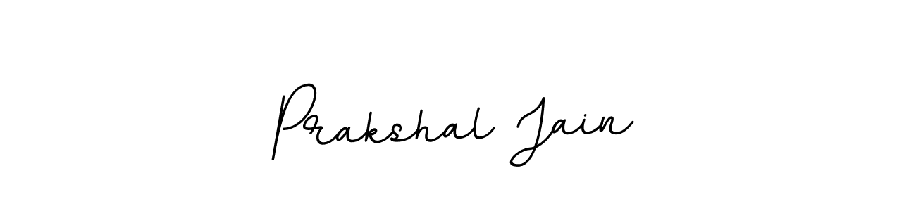 How to make Prakshal Jain name signature. Use BallpointsItalic-DORy9 style for creating short signs online. This is the latest handwritten sign. Prakshal Jain signature style 11 images and pictures png