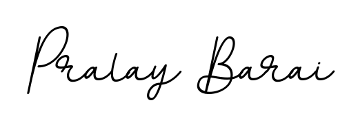 A classic penmanship look for Pralay Barai. The BallpointsItalic-DORy9 font brings timeless elegance and confidence to every signed document. Pralay Barai signature style 11 images and pictures png