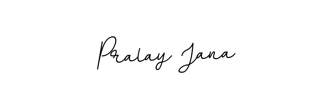 Design your own signature with our free online signature maker. With this signature software, you can create a handwritten (BallpointsItalic-DORy9) signature for name Pralay Jana. Pralay Jana signature style 11 images and pictures png