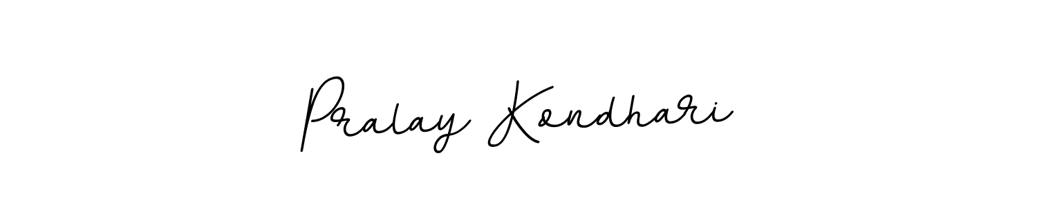 Create a beautiful signature design for name Pralay Kondhari. With this signature (BallpointsItalic-DORy9) fonts, you can make a handwritten signature for free. Pralay Kondhari signature style 11 images and pictures png