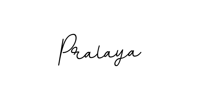 Similarly BallpointsItalic-DORy9 is the best handwritten signature design. Signature creator online .You can use it as an online autograph creator for name Pralaya. Pralaya signature style 11 images and pictures png