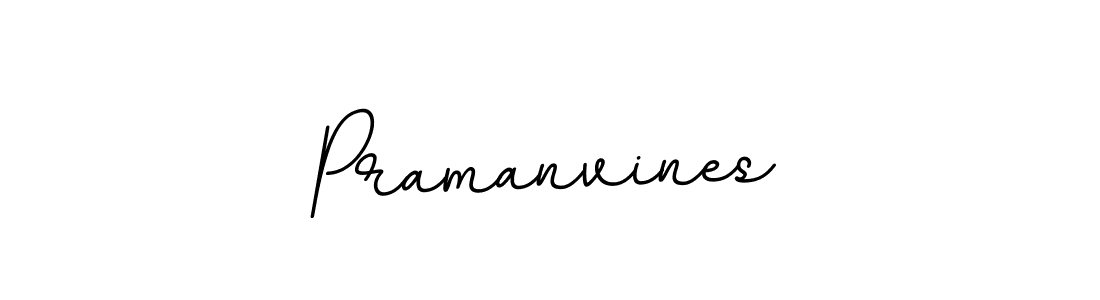 Design your own signature with our free online signature maker. With this signature software, you can create a handwritten (BallpointsItalic-DORy9) signature for name Pramanvines. Pramanvines signature style 11 images and pictures png