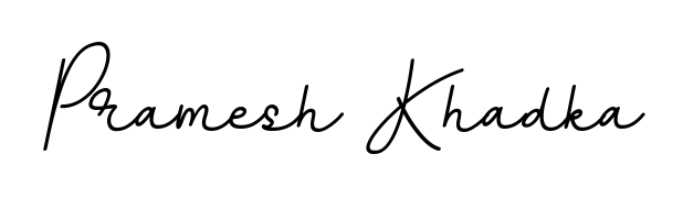 A timeless handwritten aesthetic for Pramesh Khadka. The BallpointsItalic-DORy9 font gives your signature a handcrafted feel with natural curves. Pramesh Khadka signature style 11 images and pictures png