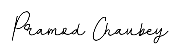Transform the name Pramod Chaubey into a signature masterpiece using BallpointsItalic-DORy9 font. Ideal for photographers, artists, and creators looking for watermarks. Pramod Chaubey signature style 11 images and pictures png