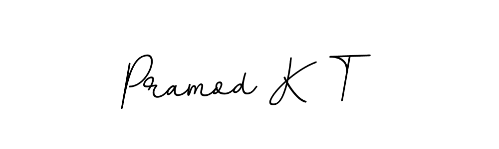 Create a beautiful signature design for name Pramod K T. With this signature (BallpointsItalic-DORy9) fonts, you can make a handwritten signature for free. Pramod K T signature style 11 images and pictures png