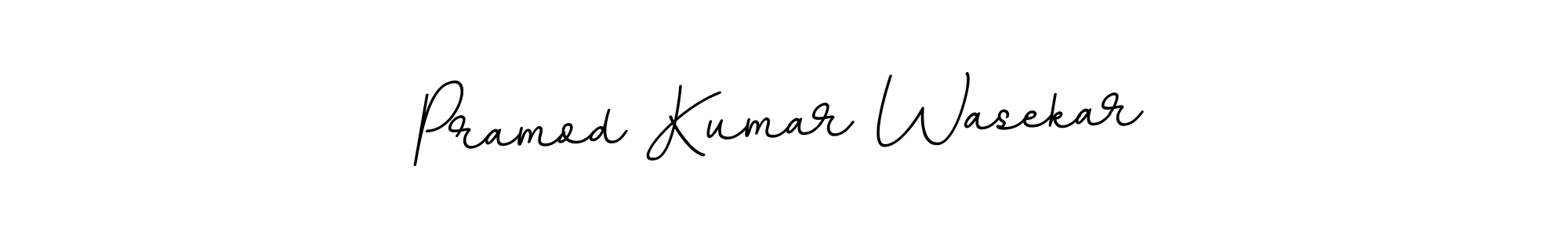 How to make Pramod Kumar Wasekar name signature. Use BallpointsItalic-DORy9 style for creating short signs online. This is the latest handwritten sign. Pramod Kumar Wasekar signature style 11 images and pictures png