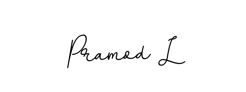 Use a signature maker to create a handwritten signature online. With this signature software, you can design (BallpointsItalic-DORy9) your own signature for name Pramod L. Pramod L signature style 11 images and pictures png