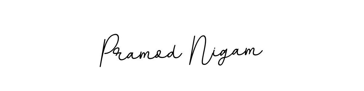 Design your own signature with our free online signature maker. With this signature software, you can create a handwritten (BallpointsItalic-DORy9) signature for name Pramod Nigam. Pramod Nigam signature style 11 images and pictures png