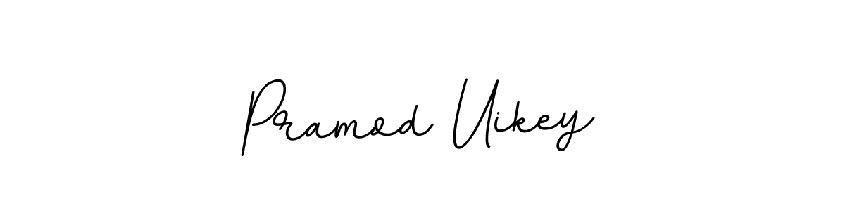 How to make Pramod Uikey name signature. Use BallpointsItalic-DORy9 style for creating short signs online. This is the latest handwritten sign. Pramod Uikey signature style 11 images and pictures png