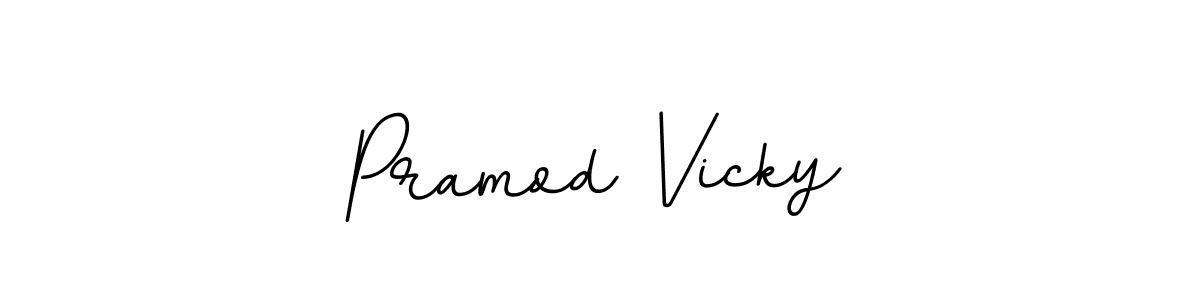 Pramod Vicky stylish signature style. Best Handwritten Sign (BallpointsItalic-DORy9) for my name. Handwritten Signature Collection Ideas for my name Pramod Vicky. Pramod Vicky signature style 11 images and pictures png