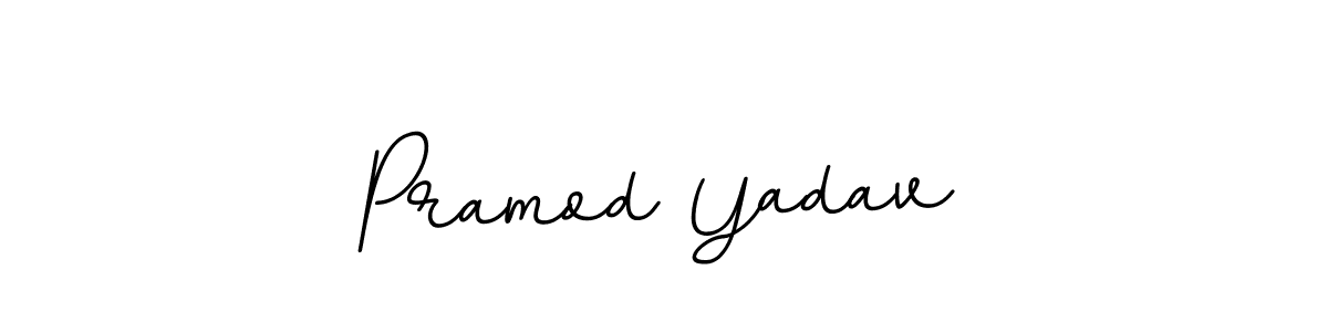 Create a beautiful signature design for name Pramod Yadav. With this signature (BallpointsItalic-DORy9) fonts, you can make a handwritten signature for free. Pramod Yadav signature style 11 images and pictures png