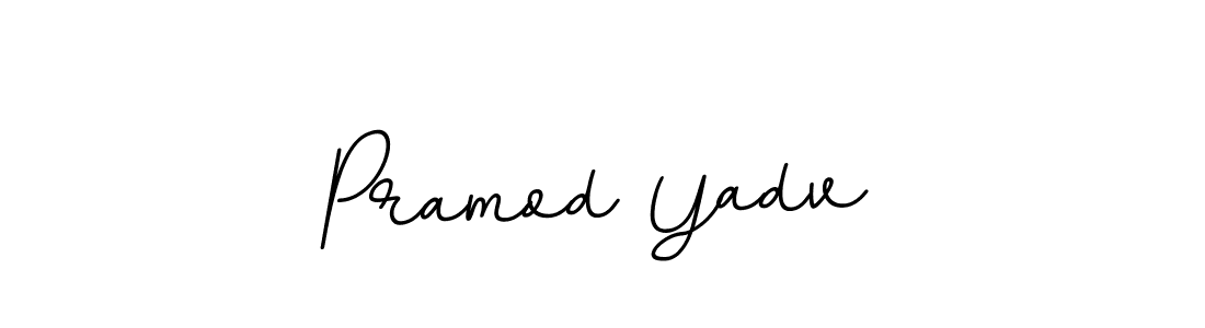 Design your own signature with our free online signature maker. With this signature software, you can create a handwritten (BallpointsItalic-DORy9) signature for name Pramod Yadv. Pramod Yadv signature style 11 images and pictures png