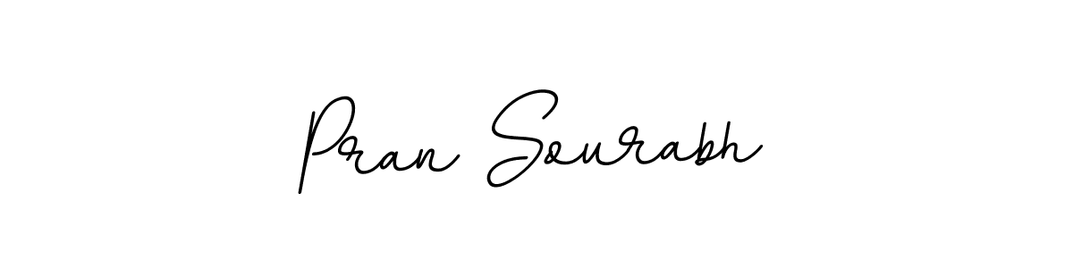 Make a beautiful signature design for name Pran Sourabh. With this signature (BallpointsItalic-DORy9) style, you can create a handwritten signature for free. Pran Sourabh signature style 11 images and pictures png