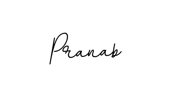 Use a signature maker to create a handwritten signature online. With this signature software, you can design (BallpointsItalic-DORy9) your own signature for name Pranab. Pranab signature style 11 images and pictures png