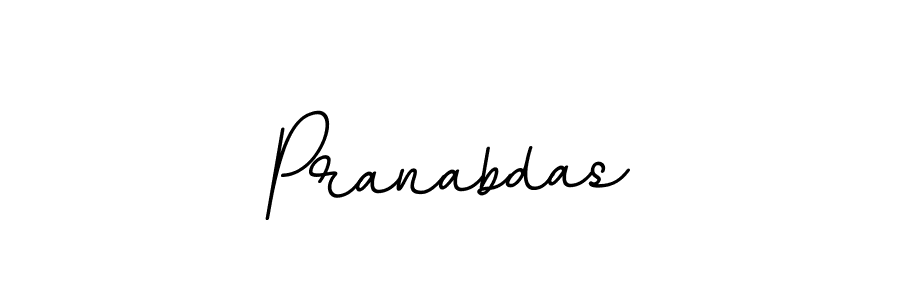 Use a signature maker to create a handwritten signature online. With this signature software, you can design (BallpointsItalic-DORy9) your own signature for name Pranabdas. Pranabdas signature style 11 images and pictures png