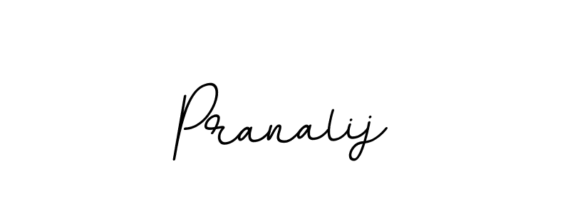 You should practise on your own different ways (BallpointsItalic-DORy9) to write your name (Pranalij) in signature. don't let someone else do it for you. Pranalij signature style 11 images and pictures png