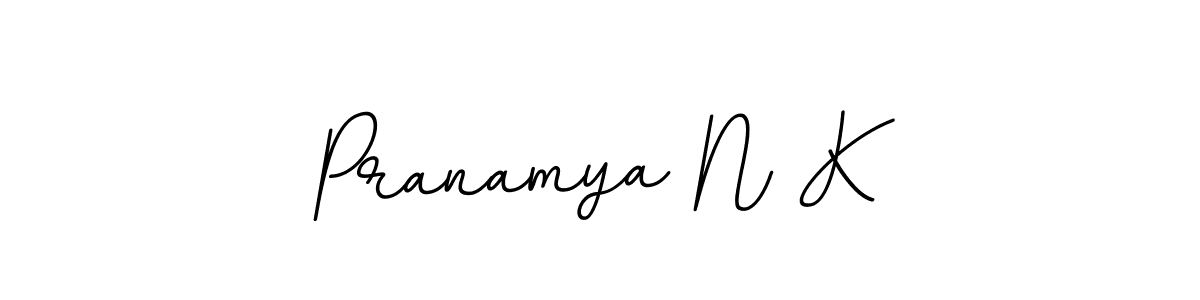 This is the best signature style for the Pranamya N K name. Also you like these signature font (BallpointsItalic-DORy9). Mix name signature. Pranamya N K signature style 11 images and pictures png