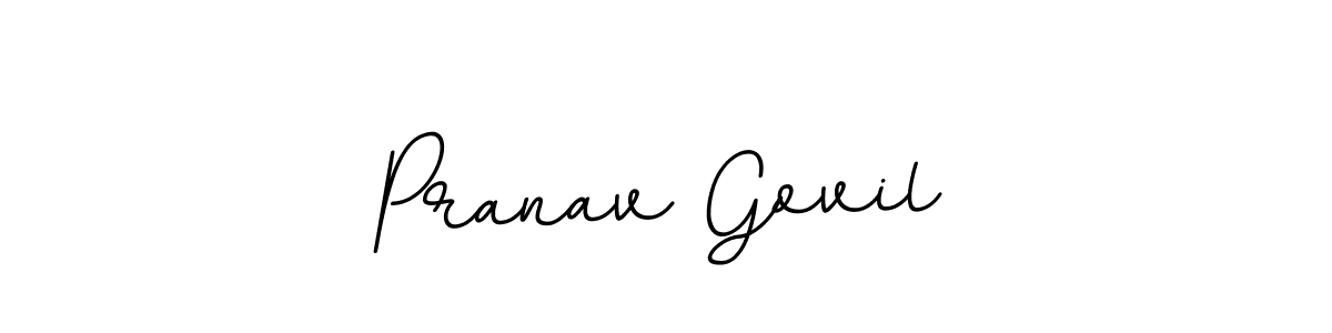 The best way (BallpointsItalic-DORy9) to make a short signature is to pick only two or three words in your name. The name Pranav Govil include a total of six letters. For converting this name. Pranav Govil signature style 11 images and pictures png