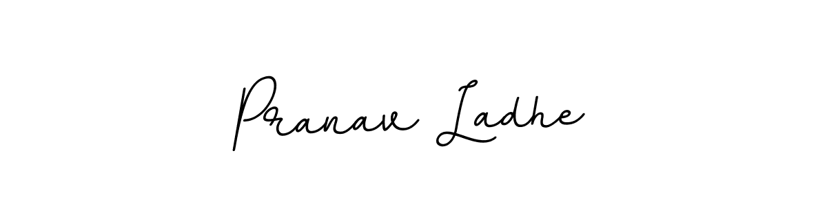 Make a beautiful signature design for name Pranav Ladhe. With this signature (BallpointsItalic-DORy9) style, you can create a handwritten signature for free. Pranav Ladhe signature style 11 images and pictures png