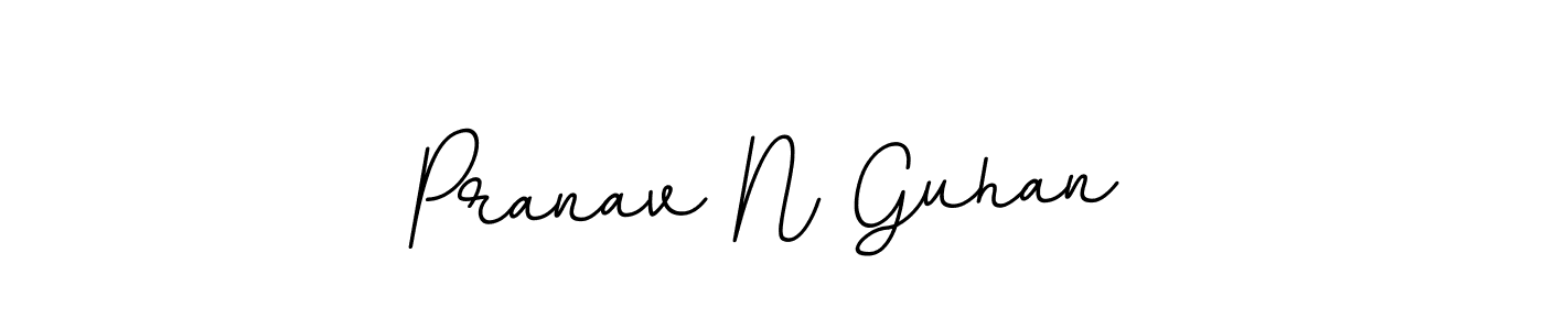 Pranav N Guhan stylish signature style. Best Handwritten Sign (BallpointsItalic-DORy9) for my name. Handwritten Signature Collection Ideas for my name Pranav N Guhan. Pranav N Guhan signature style 11 images and pictures png