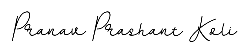 A timeless handwritten aesthetic for Pranav Prashant Koli. The BallpointsItalic-DORy9 font gives your signature a handcrafted feel with natural curves. Pranav Prashant Koli signature style 11 images and pictures png