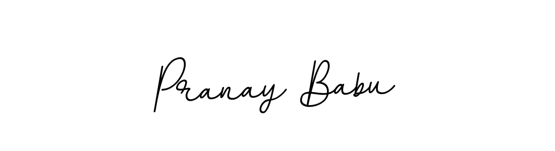 Use a signature maker to create a handwritten signature online. With this signature software, you can design (BallpointsItalic-DORy9) your own signature for name Pranay Babu. Pranay Babu signature style 11 images and pictures png