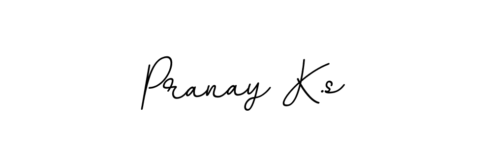 if you are searching for the best signature style for your name Pranay K.s. so please give up your signature search. here we have designed multiple signature styles  using BallpointsItalic-DORy9. Pranay K.s signature style 11 images and pictures png