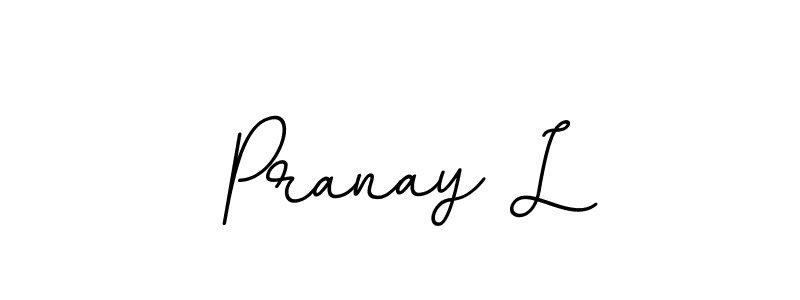 Create a beautiful signature design for name Pranay L. With this signature (BallpointsItalic-DORy9) fonts, you can make a handwritten signature for free. Pranay L signature style 11 images and pictures png