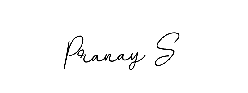 The best way (BallpointsItalic-DORy9) to make a short signature is to pick only two or three words in your name. The name Pranay S include a total of six letters. For converting this name. Pranay S signature style 11 images and pictures png