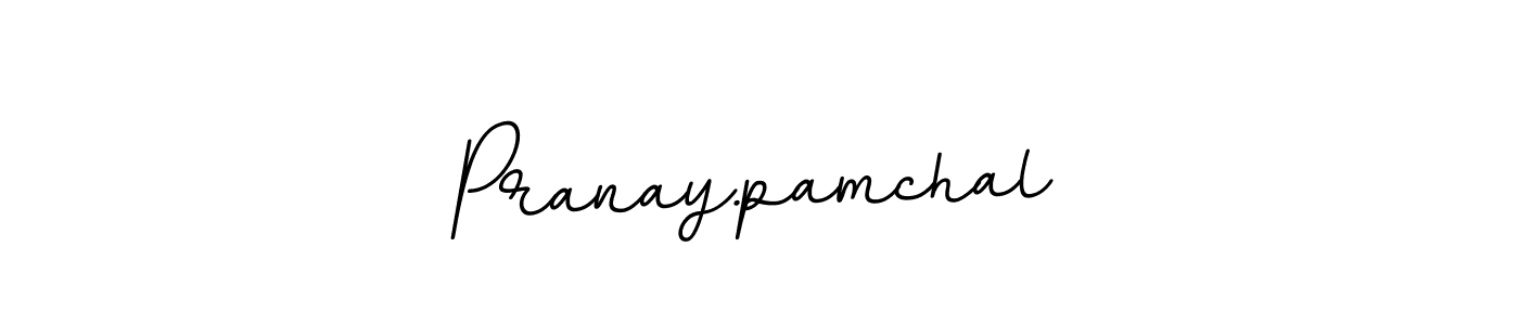 Design your own signature with our free online signature maker. With this signature software, you can create a handwritten (BallpointsItalic-DORy9) signature for name Pranay.pamchal. Pranay.pamchal signature style 11 images and pictures png