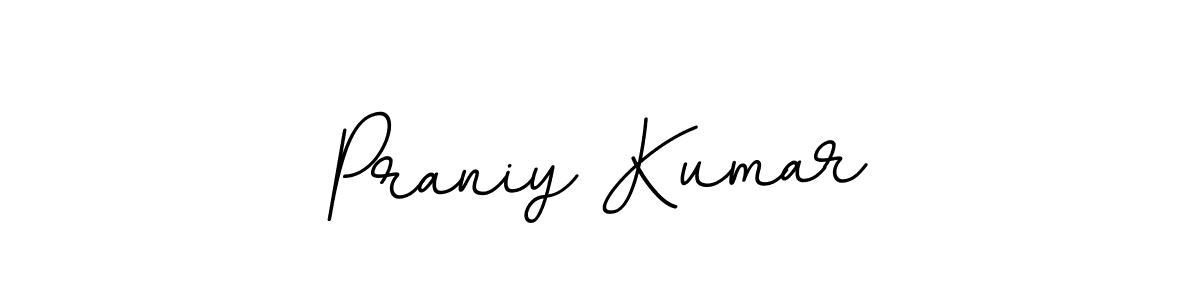 Make a beautiful signature design for name Praniy Kumar. With this signature (BallpointsItalic-DORy9) style, you can create a handwritten signature for free. Praniy Kumar signature style 11 images and pictures png