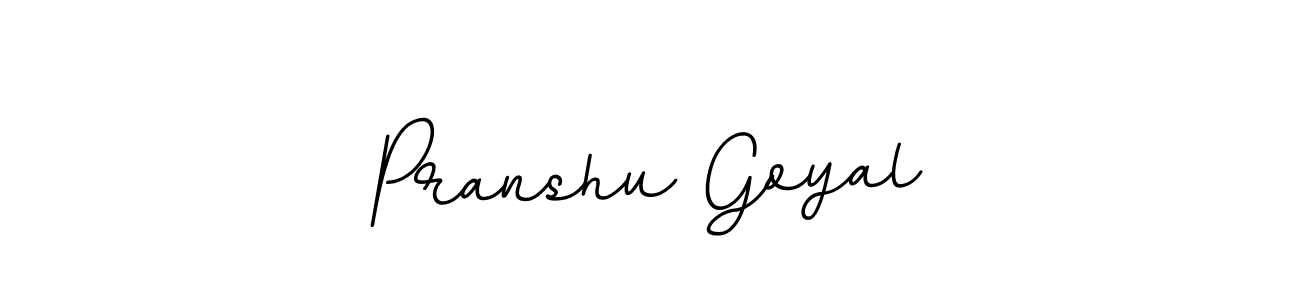Make a beautiful signature design for name Pranshu Goyal. With this signature (BallpointsItalic-DORy9) style, you can create a handwritten signature for free. Pranshu Goyal signature style 11 images and pictures png
