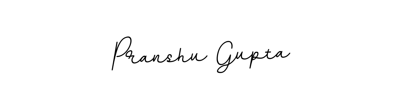 Use a signature maker to create a handwritten signature online. With this signature software, you can design (BallpointsItalic-DORy9) your own signature for name Pranshu Gupta. Pranshu Gupta signature style 11 images and pictures png