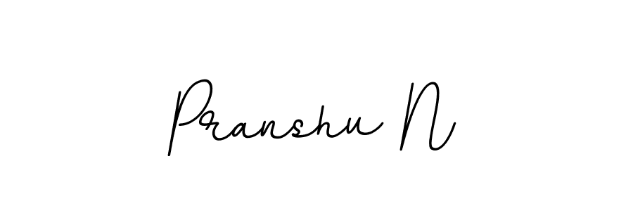 You should practise on your own different ways (BallpointsItalic-DORy9) to write your name (Pranshu N) in signature. don't let someone else do it for you. Pranshu N signature style 11 images and pictures png