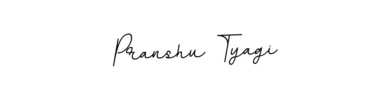 Make a beautiful signature design for name Pranshu Tyagi. With this signature (BallpointsItalic-DORy9) style, you can create a handwritten signature for free. Pranshu Tyagi signature style 11 images and pictures png