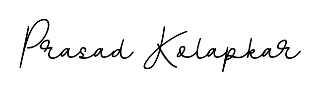 A classic penmanship look for Prasad Kolapkar. The BallpointsItalic-DORy9 font brings timeless elegance and confidence to every signed document. Prasad Kolapkar signature style 11 images and pictures png