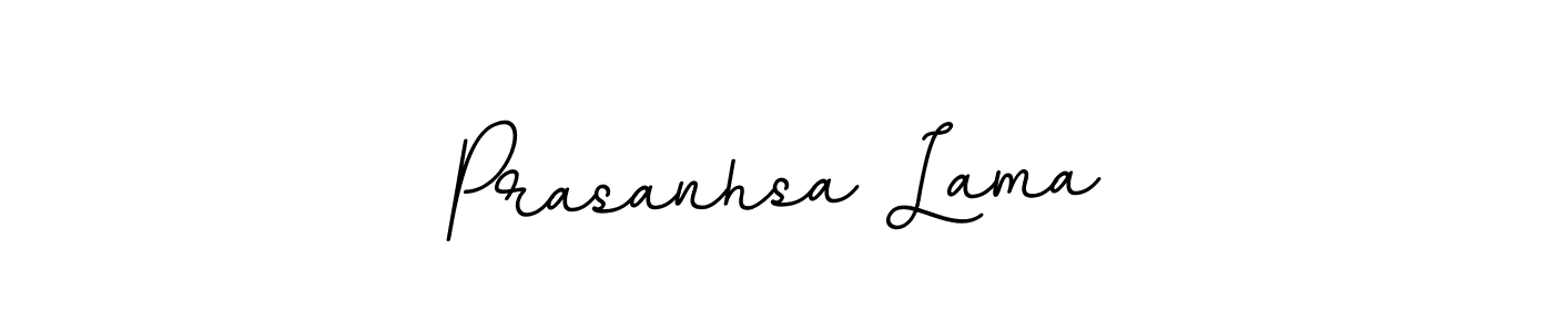 How to make Prasanhsa Lama name signature. Use BallpointsItalic-DORy9 style for creating short signs online. This is the latest handwritten sign. Prasanhsa Lama signature style 11 images and pictures png