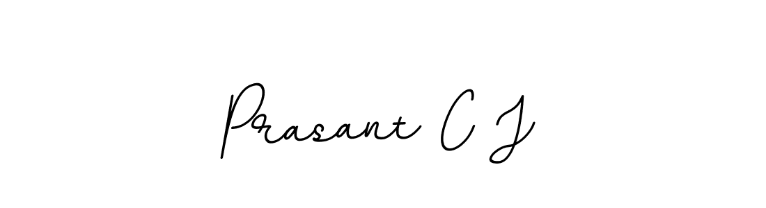 Use a signature maker to create a handwritten signature online. With this signature software, you can design (BallpointsItalic-DORy9) your own signature for name Prasant C J. Prasant C J signature style 11 images and pictures png