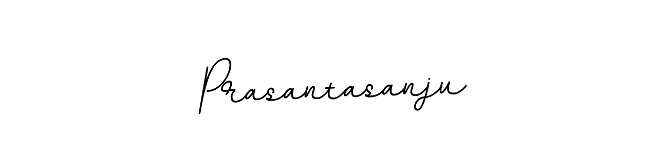How to make Prasantasanju name signature. Use BallpointsItalic-DORy9 style for creating short signs online. This is the latest handwritten sign. Prasantasanju signature style 11 images and pictures png