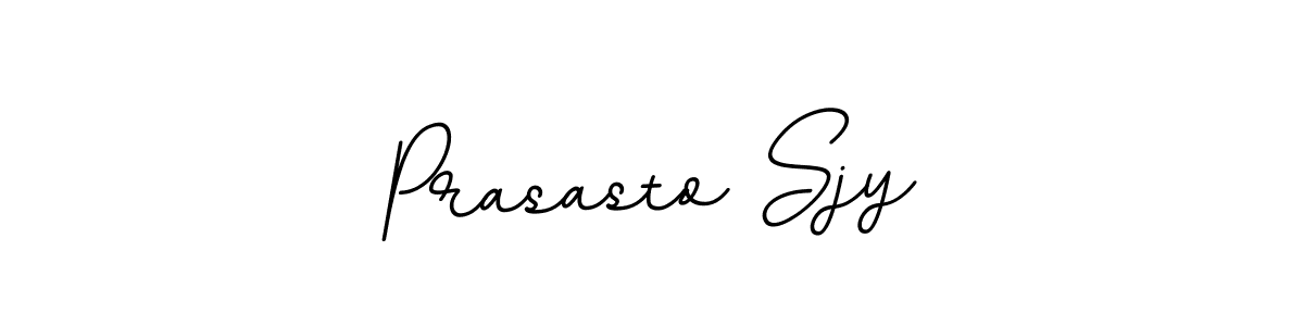 The best way (BallpointsItalic-DORy9) to make a short signature is to pick only two or three words in your name. The name Prasasto Sjy include a total of six letters. For converting this name. Prasasto Sjy signature style 11 images and pictures png