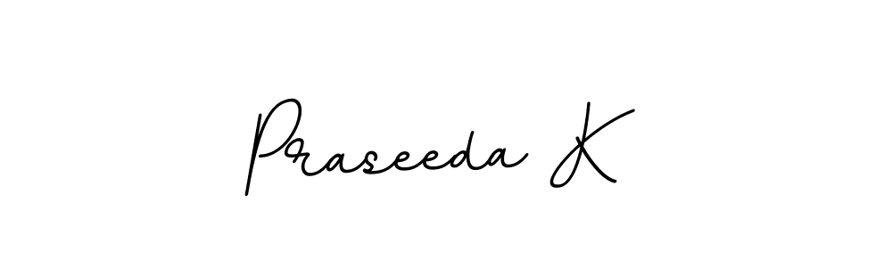 Use a signature maker to create a handwritten signature online. With this signature software, you can design (BallpointsItalic-DORy9) your own signature for name Praseeda K. Praseeda K signature style 11 images and pictures png