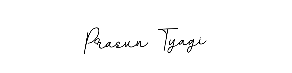 Create a beautiful signature design for name Prasun Tyagi. With this signature (BallpointsItalic-DORy9) fonts, you can make a handwritten signature for free. Prasun Tyagi signature style 11 images and pictures png