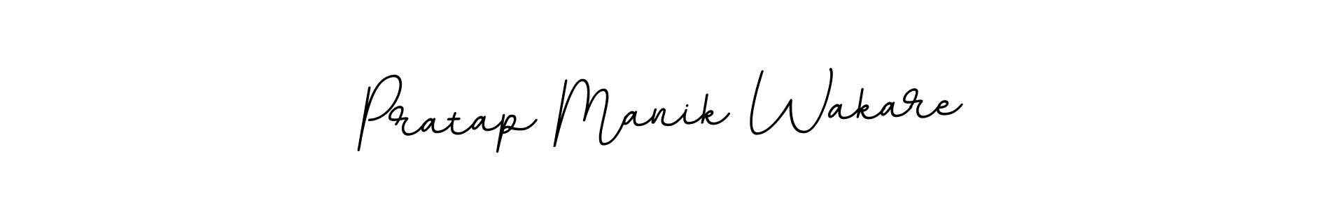 Use a signature maker to create a handwritten signature online. With this signature software, you can design (BallpointsItalic-DORy9) your own signature for name Pratap Manik Wakare. Pratap Manik Wakare signature style 11 images and pictures png