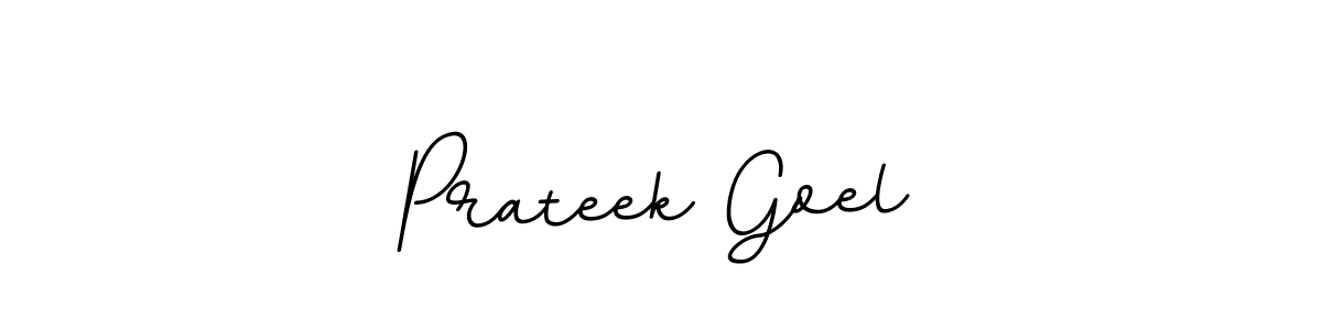 How to make Prateek Goel name signature. Use BallpointsItalic-DORy9 style for creating short signs online. This is the latest handwritten sign. Prateek Goel signature style 11 images and pictures png