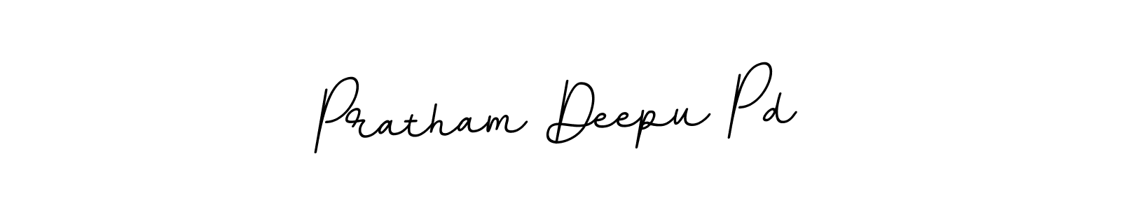 Design your own signature with our free online signature maker. With this signature software, you can create a handwritten (BallpointsItalic-DORy9) signature for name Pratham Deepu Pd. Pratham Deepu Pd signature style 11 images and pictures png