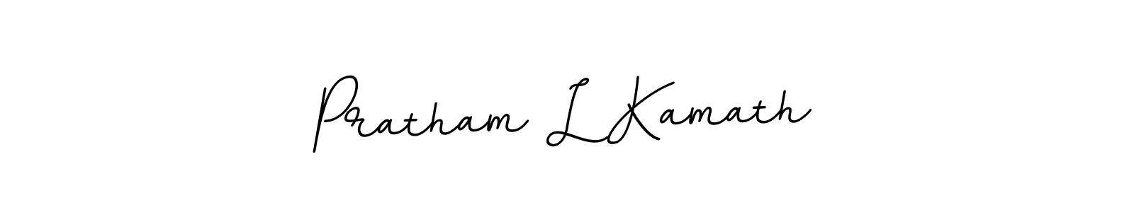 Make a beautiful signature design for name Pratham L Kamath. With this signature (BallpointsItalic-DORy9) style, you can create a handwritten signature for free. Pratham L Kamath signature style 11 images and pictures png